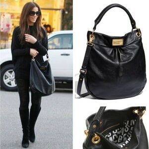 Marc Jacobs Leather Classic Q Hillier Hobo Black